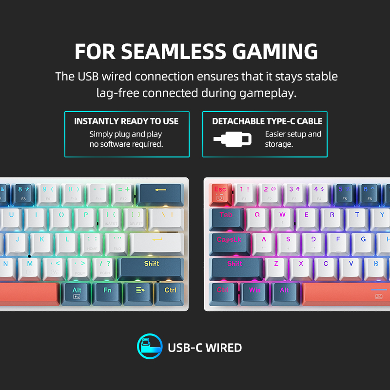 K500-B61 Machenike Mini Mechan - đánh giá và giá Gaming Keyboard Blue Switches