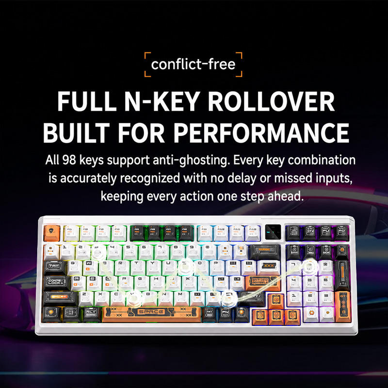 Langtu T98 Three-Mode Wireless - đánh giá và giá Gaming Keyboard No Noise