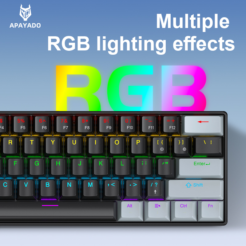 APAYADO K61 Mini Mechanical Ke - đánh giá và giá Gaming Keyboard Blue Switches