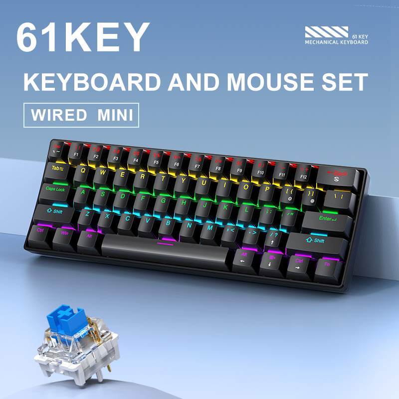 APAYADO K61 Mini Mechanical Ke - đánh giá và giá Gaming Keyboard Blue Switches