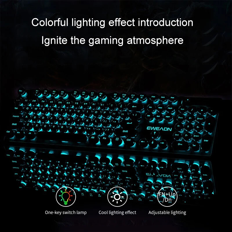 Retro Punk Mechanical Feel Key - đánh giá và giá Gaming Keyboard And Mouse