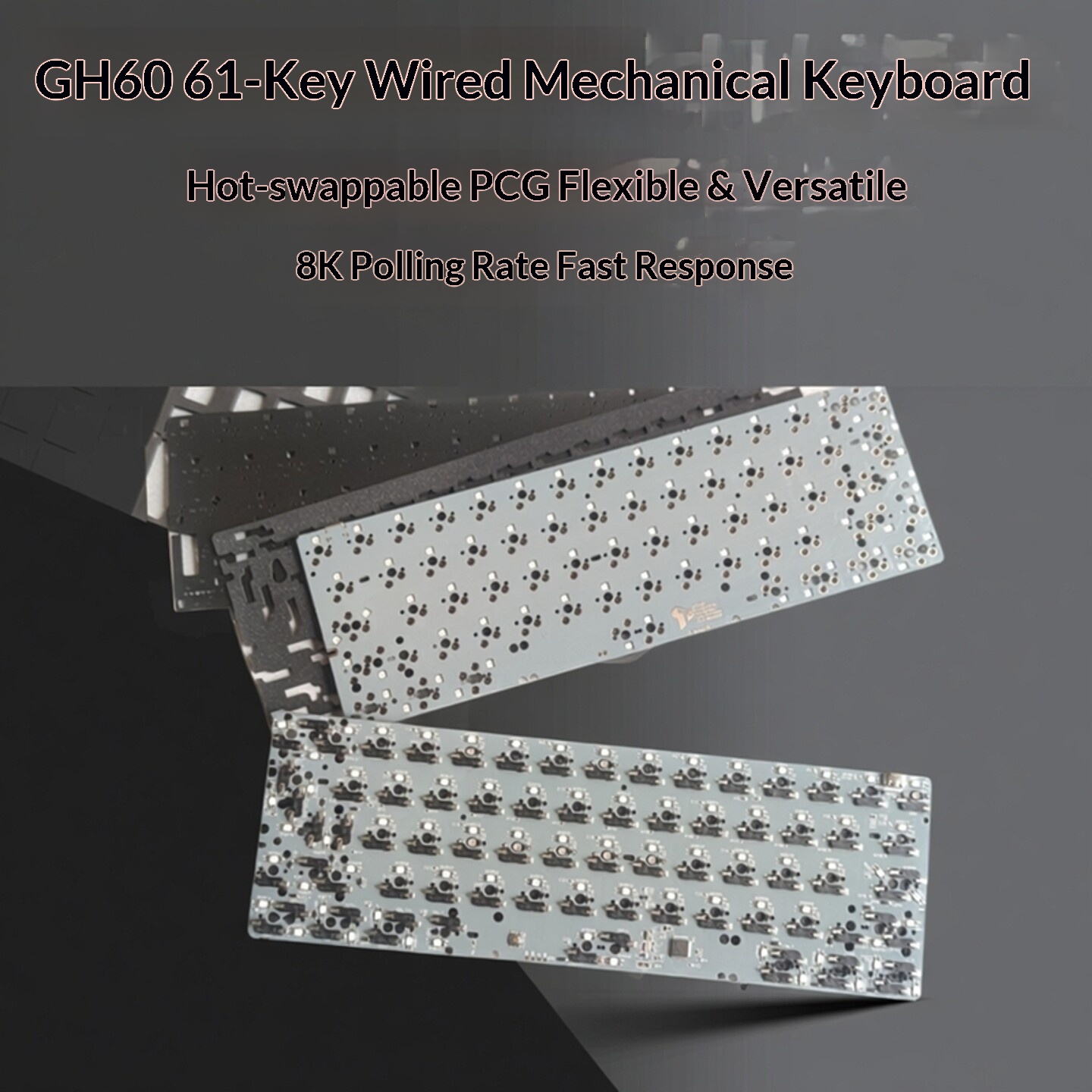 GH60 Keyboard PCB Customized W - đánh giá và giá Hot Swap Pcb