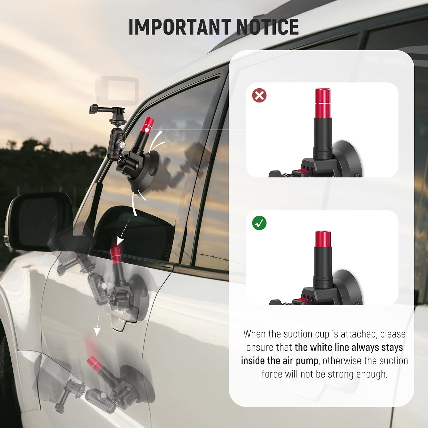 NEEWER Triple Suction Cup Car  - đánh giá và giá Stabilizer Screw In