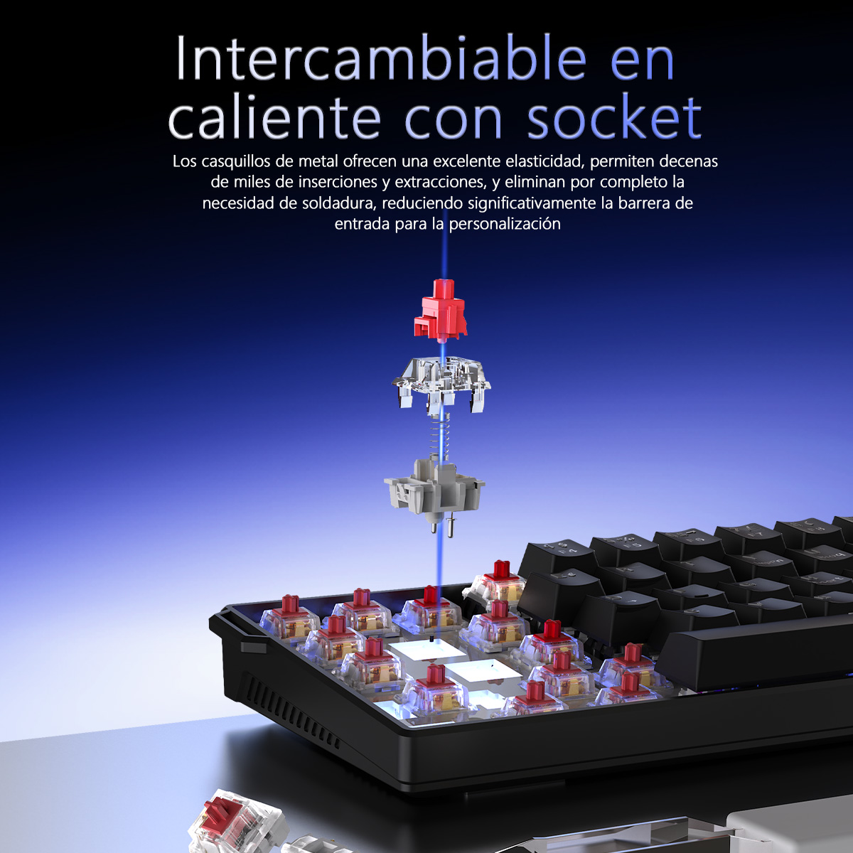 AJAZZ NK61 Spanish Layout Wire - đánh giá và giá Gaming Keyboard Blue Switches