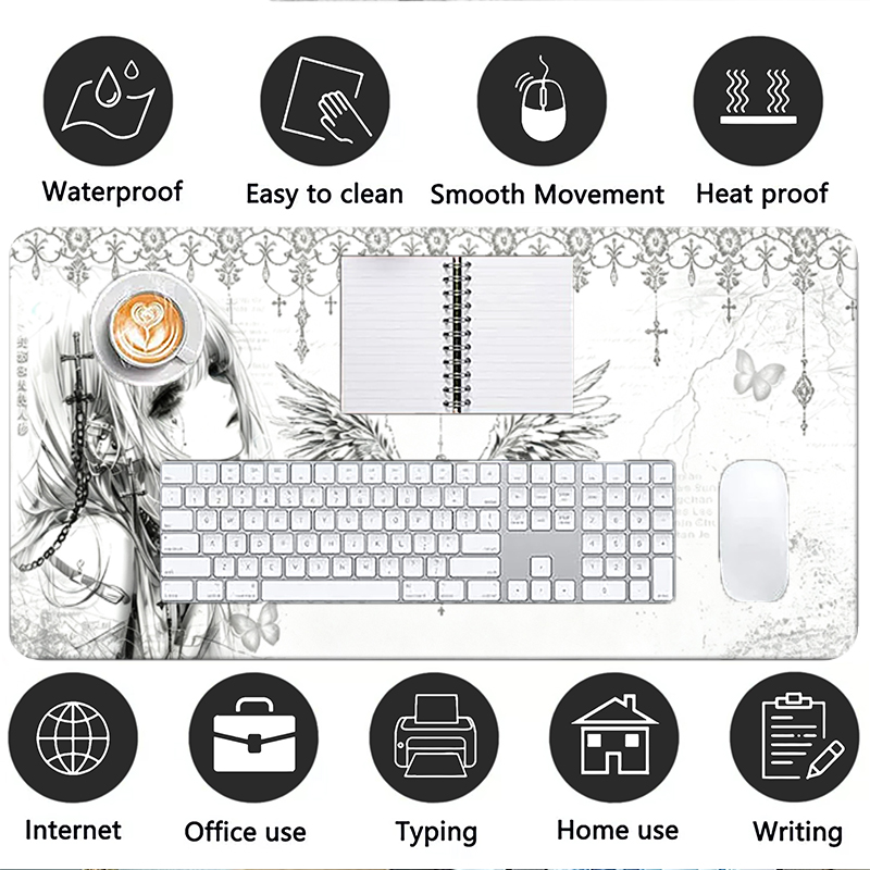 Leather Mousepad Black White A - đánh giá và giá Gaming Keyboard And Mouse