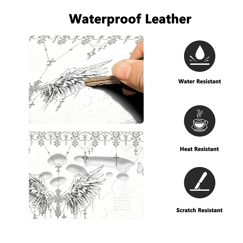 Leather Mousepad Black White A - đánh giá và giá Gaming Keyboard And Mouse