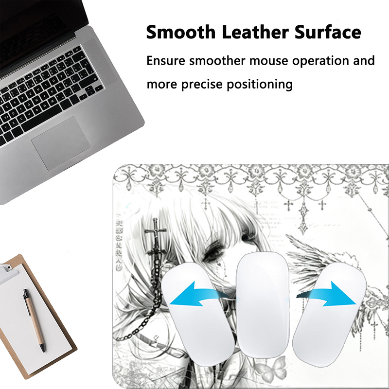 Leather Mousepad Black White A - đánh giá và giá Gaming Keyboard And Mouse